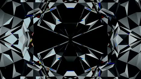 kaleidoscope rotate of gemstone diamond or shiny glass texture