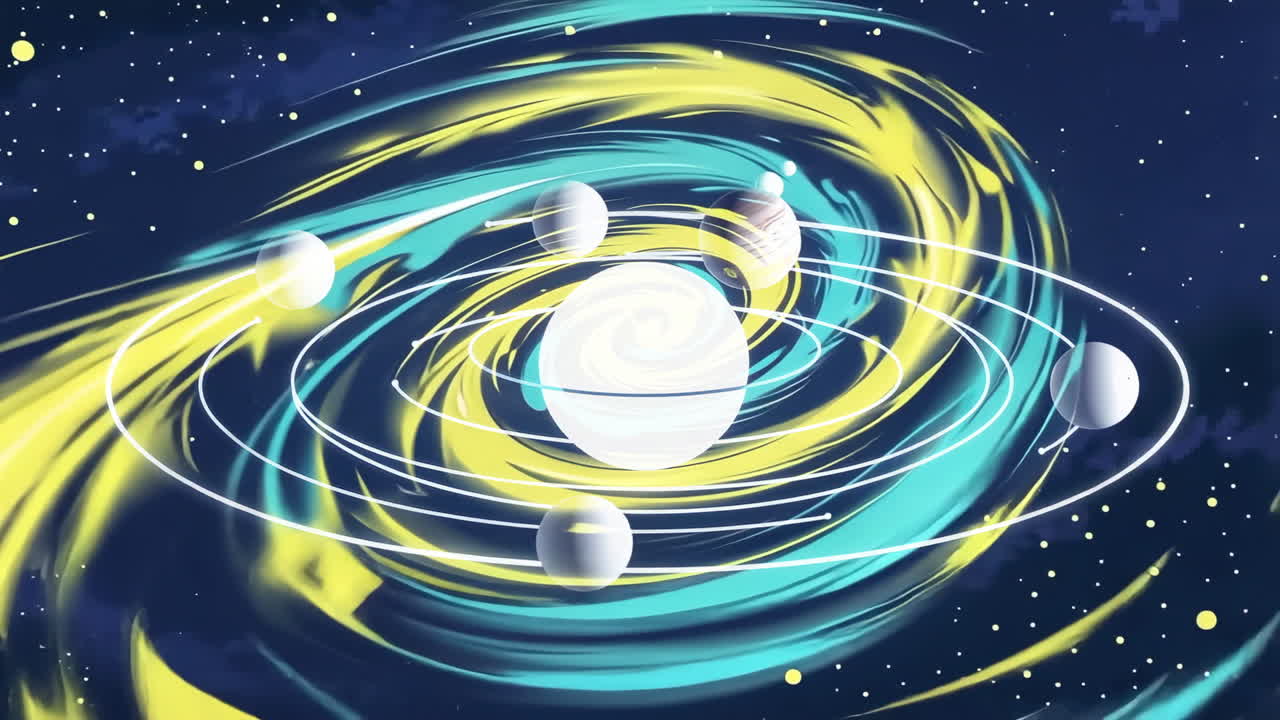 Abstract Solar System or Galaxy Illustration