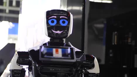 friendly service robot with display face