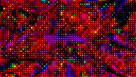 brillantes puntos establecidos movimiento de onda, colorido, sobre fondo negro