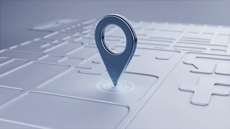 location pin on abstract digital map