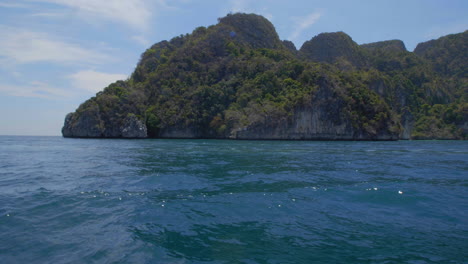 views of the cliffs of the phi phi islands in thailand