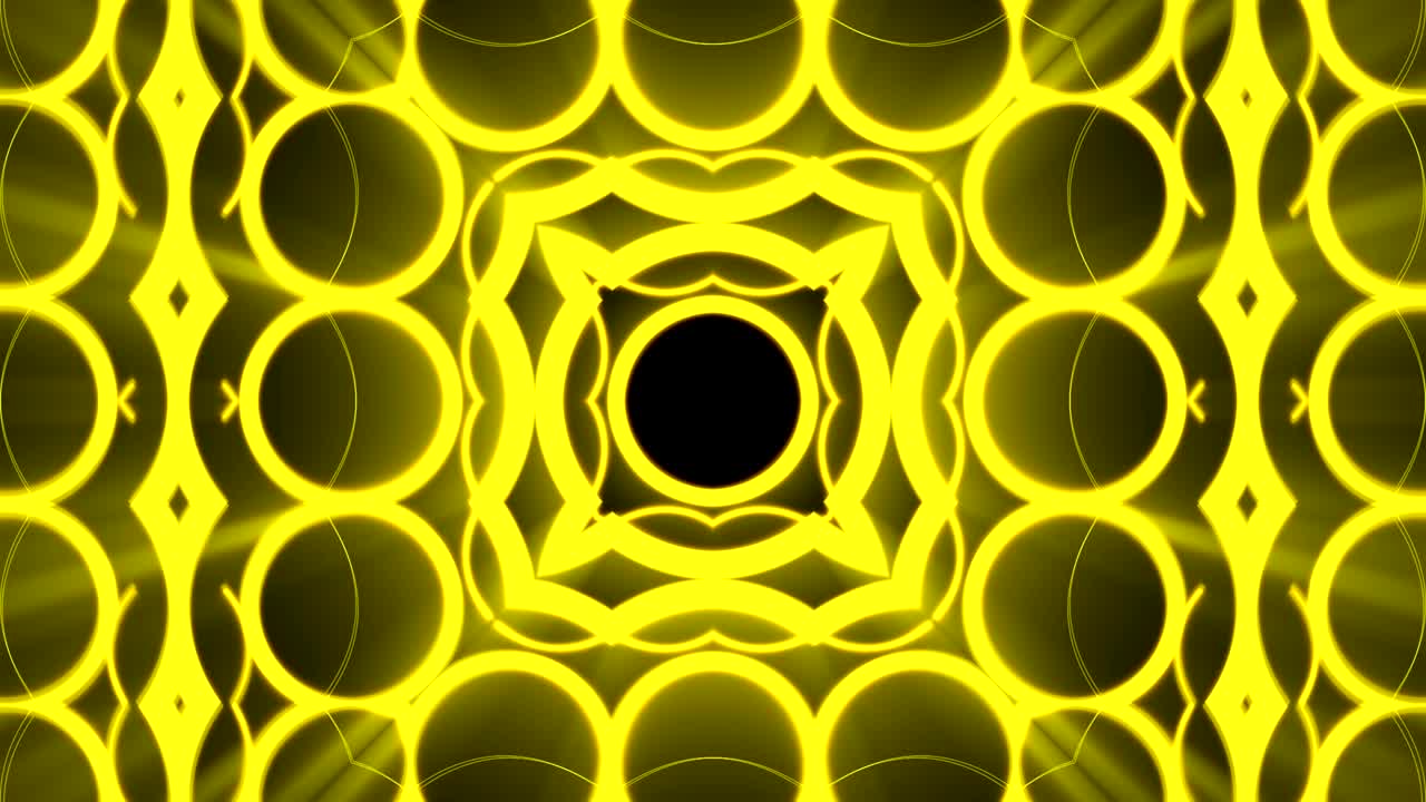 fondo abstracto con caleidoscopio de luz dorada