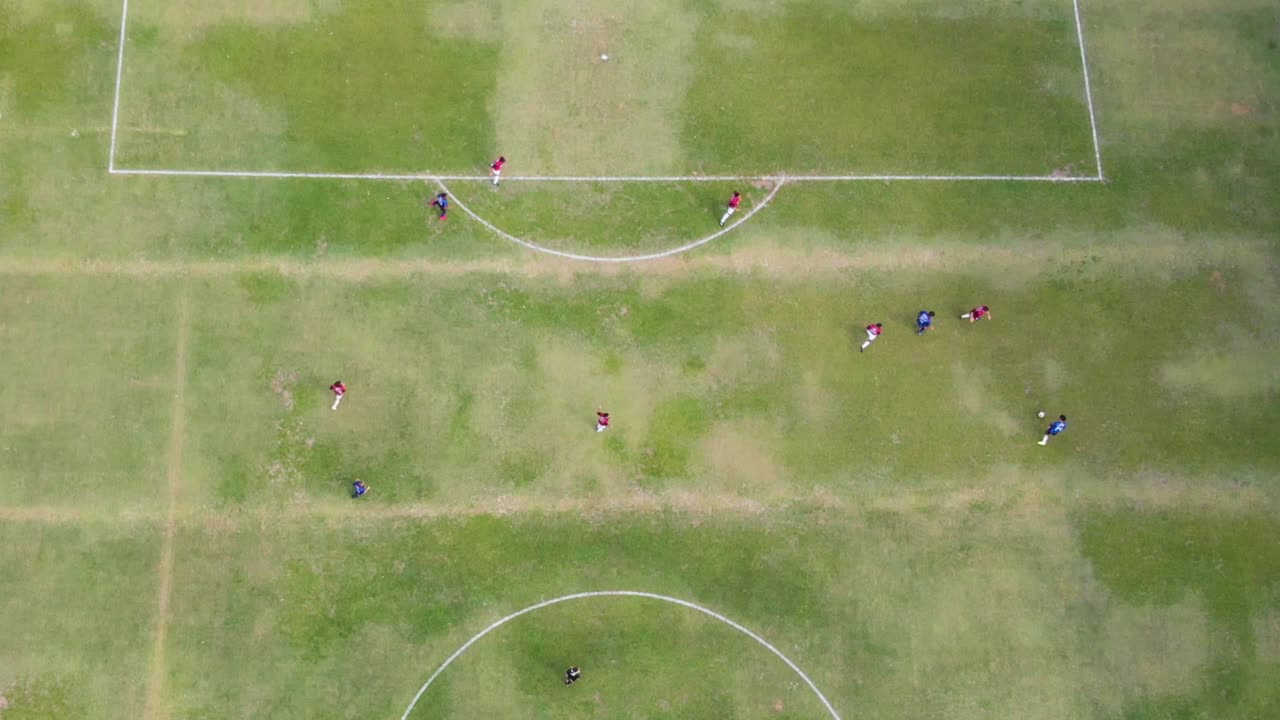 공중 브라질 축구 경기. 샤오 파울로