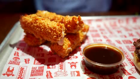 meatliquor burger and chicken ramen fries