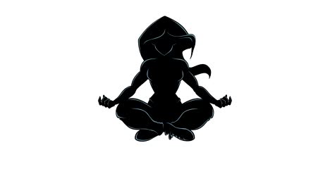 silueta de una mujer meditando
