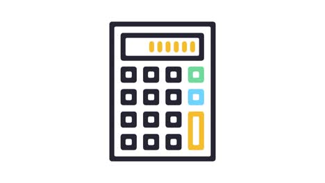 accountancy software line icon animation with alpha