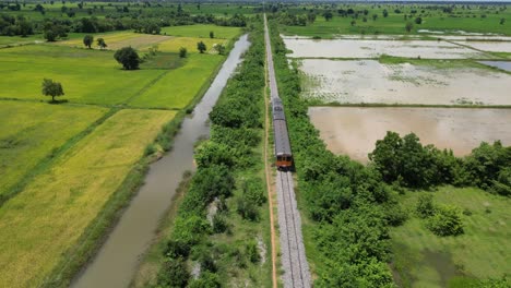 Kambodscha-Battambang-Country-Train-Schnell-Ansteigen