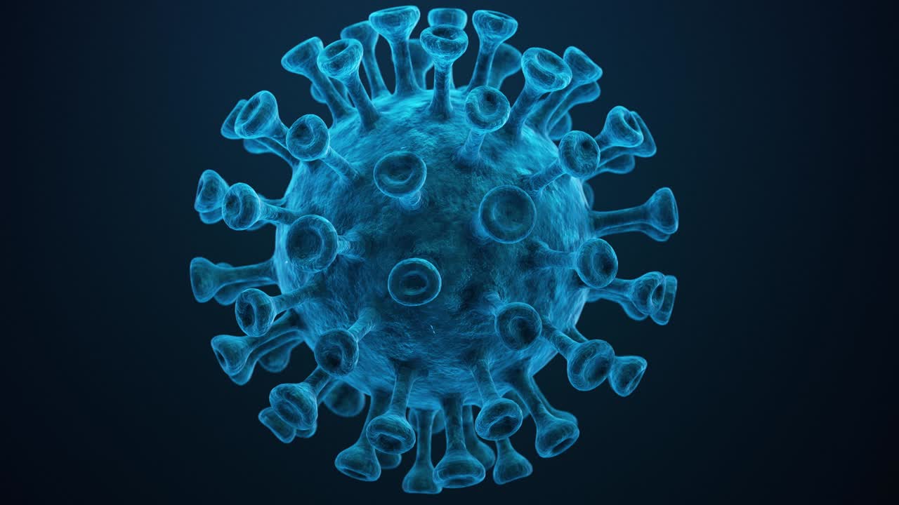 animación del ciclo de fondo del concepto del coronavirus covid-19