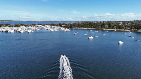 wake boat returns to matilda bay marina in perth