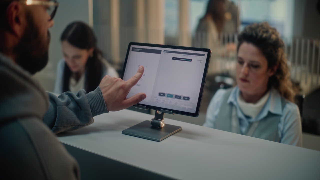 Biometric Identification at a Reception Desk
