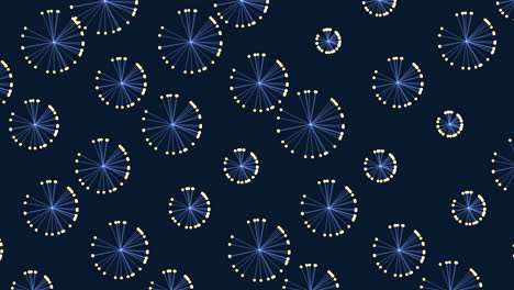 deslumbrante mosaico de diente de león una fascinante mezcla de pétalos azules y amarillos sobre un fondo oscuro