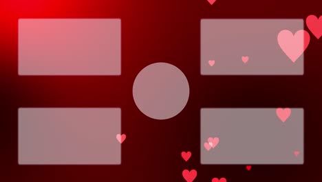 marca la gradación del corazón de las partículas de la tarjeta final de la pantalla de finalización de los gráficos de movimiento