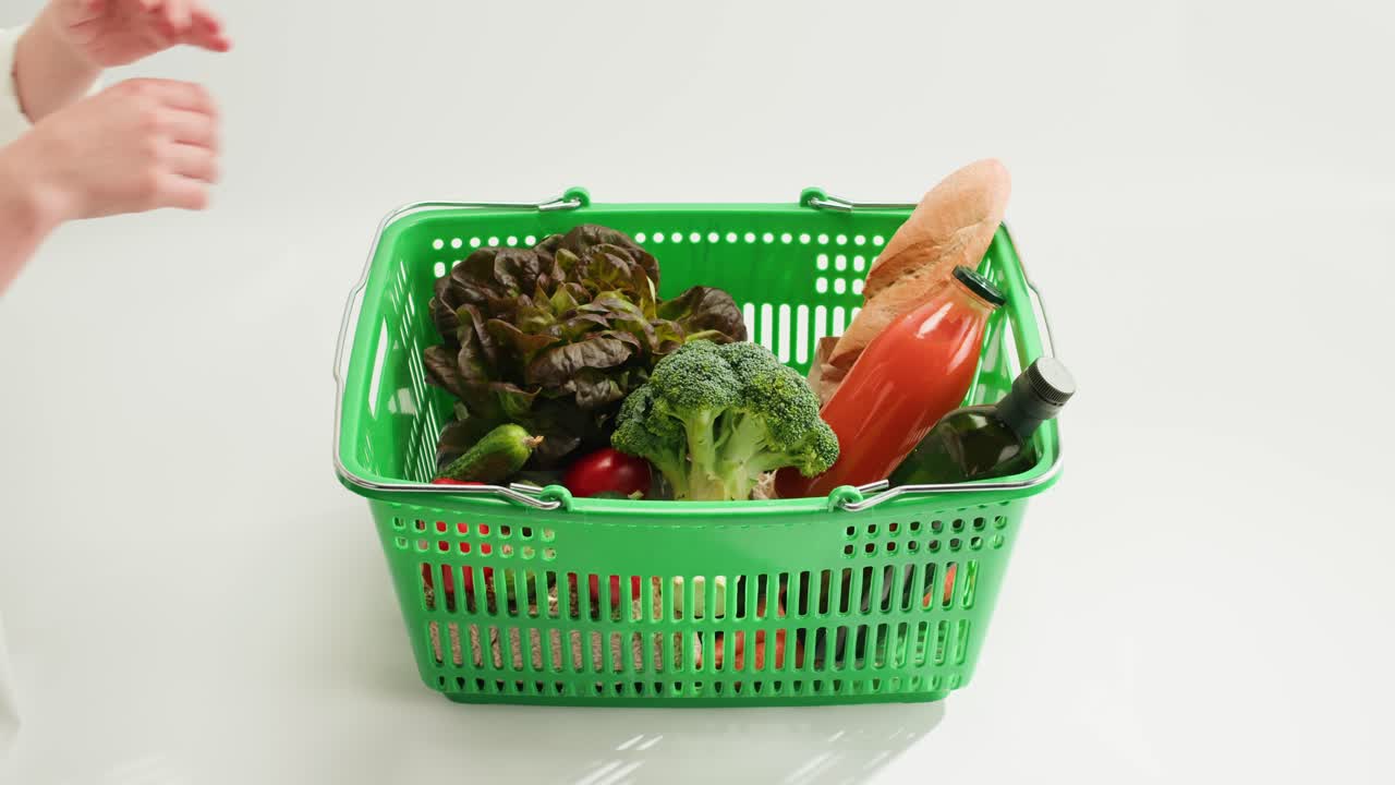 Woman Shopping at Grocery Store