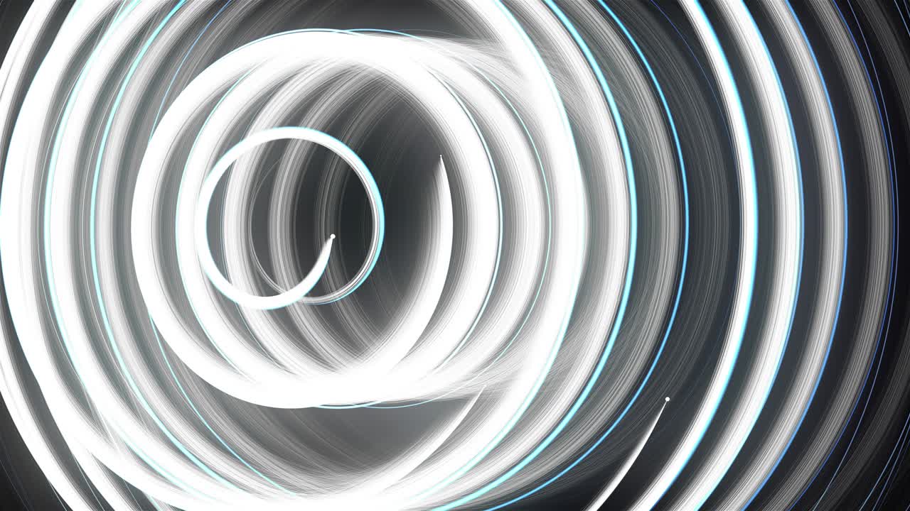 추상적인 나선형 회전 빛선, 컴퓨터 생성 배경, 3d 렌더링 배경