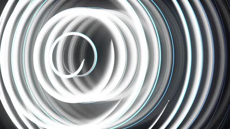 líneas de brillo giratorias en espiral abstractas, fondo generado por computadora, fondo de renderización 3d