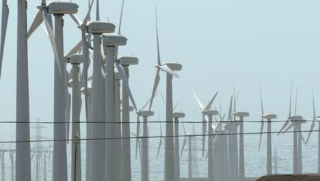wind-turbines rotating.