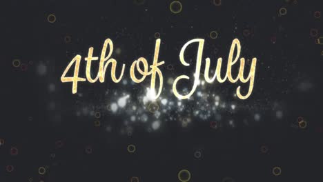 Animation-of-4th-of-july-text-and-fairy-lights-on-black-background