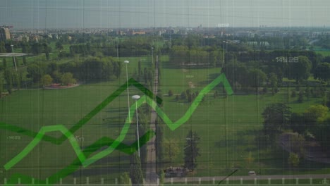 Animación-Del-Procesamiento-De-Datos-Estadísticos-Frente-A-La-Vista-Aérea-De-Los-Pastizales.