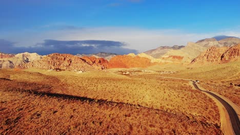 -Rural-southwest-highway-and-mountain-community-in-aerial-views