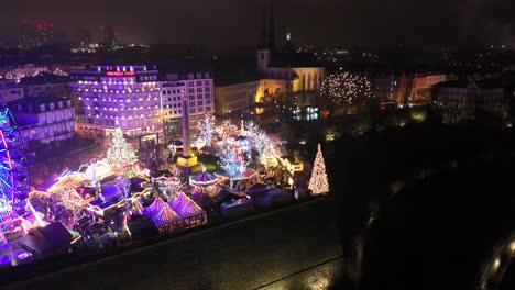 luxembourg best christmas market drone footage
