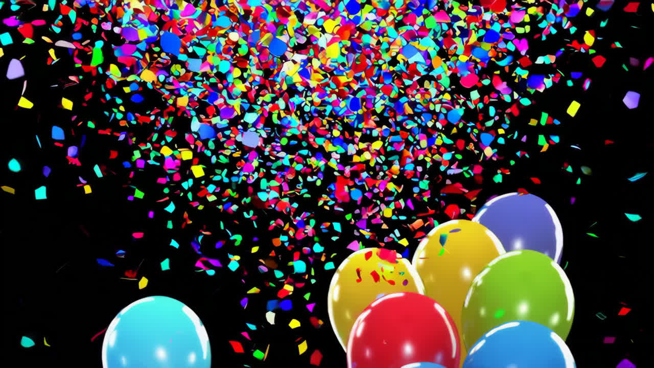 Palloncini colorati e confetti