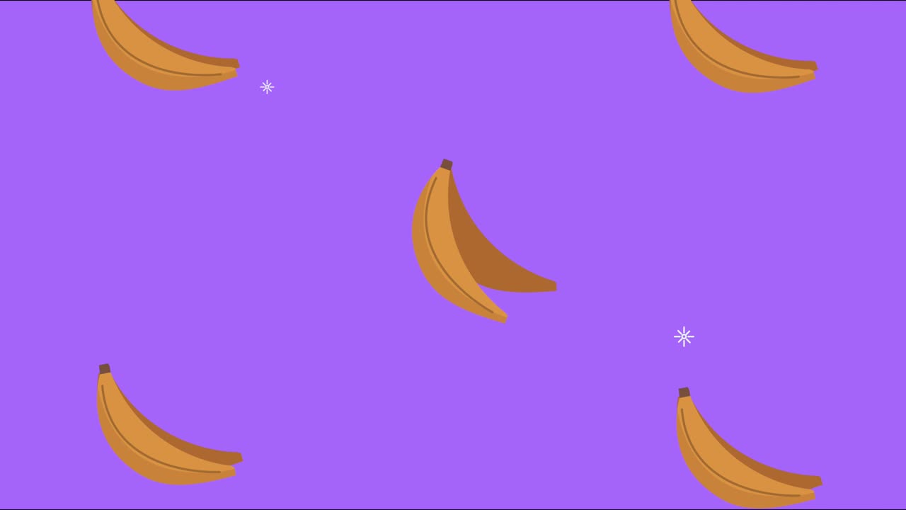 fresh bananas tropical pattern animation