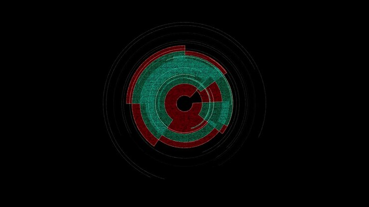 Abstract background Rotating Circular Segments
