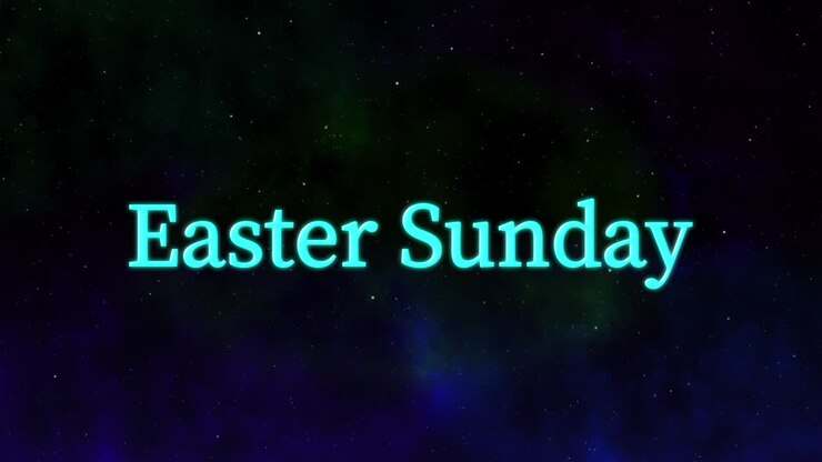 Easter Sunday event text animation motion graphics