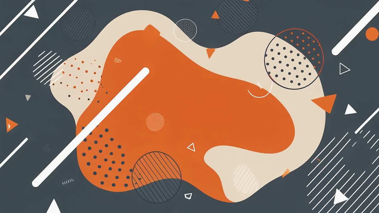Dynamic Abstract Background with Organic and Geometric Shapes