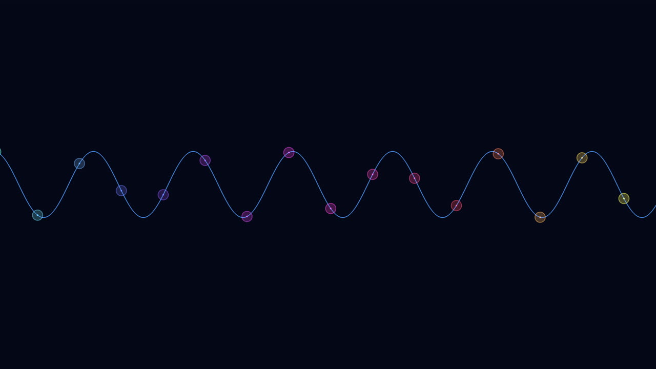 끝에 점이 있는 선의 지그자그 패턴