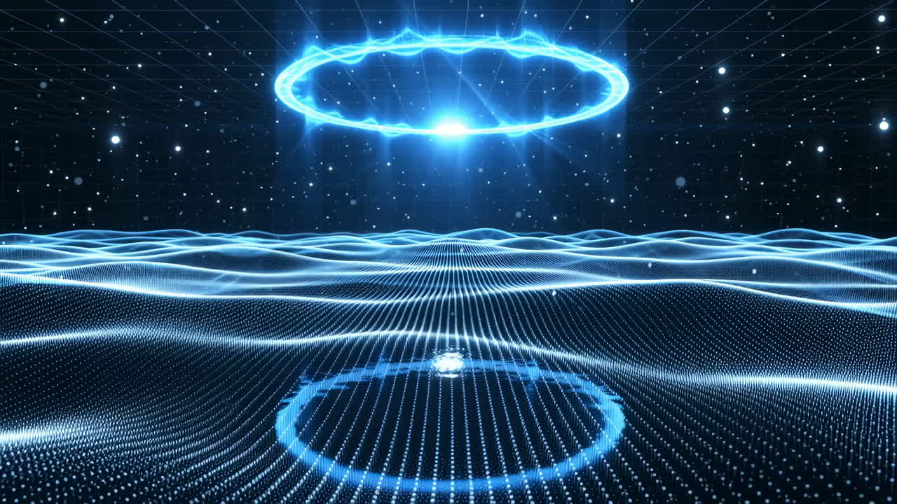 추상적인 미래의 디지털 예술