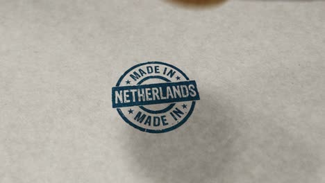 made in netherlands stamp and stamping loop animation