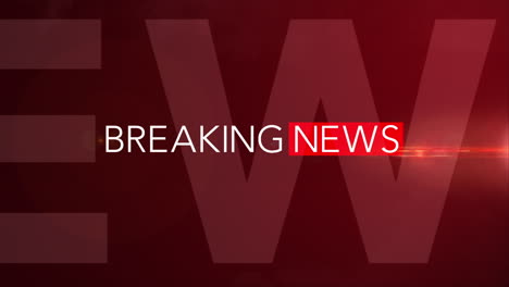 &quot;breaking news&quot; fullscreen 3d motion graphic in red