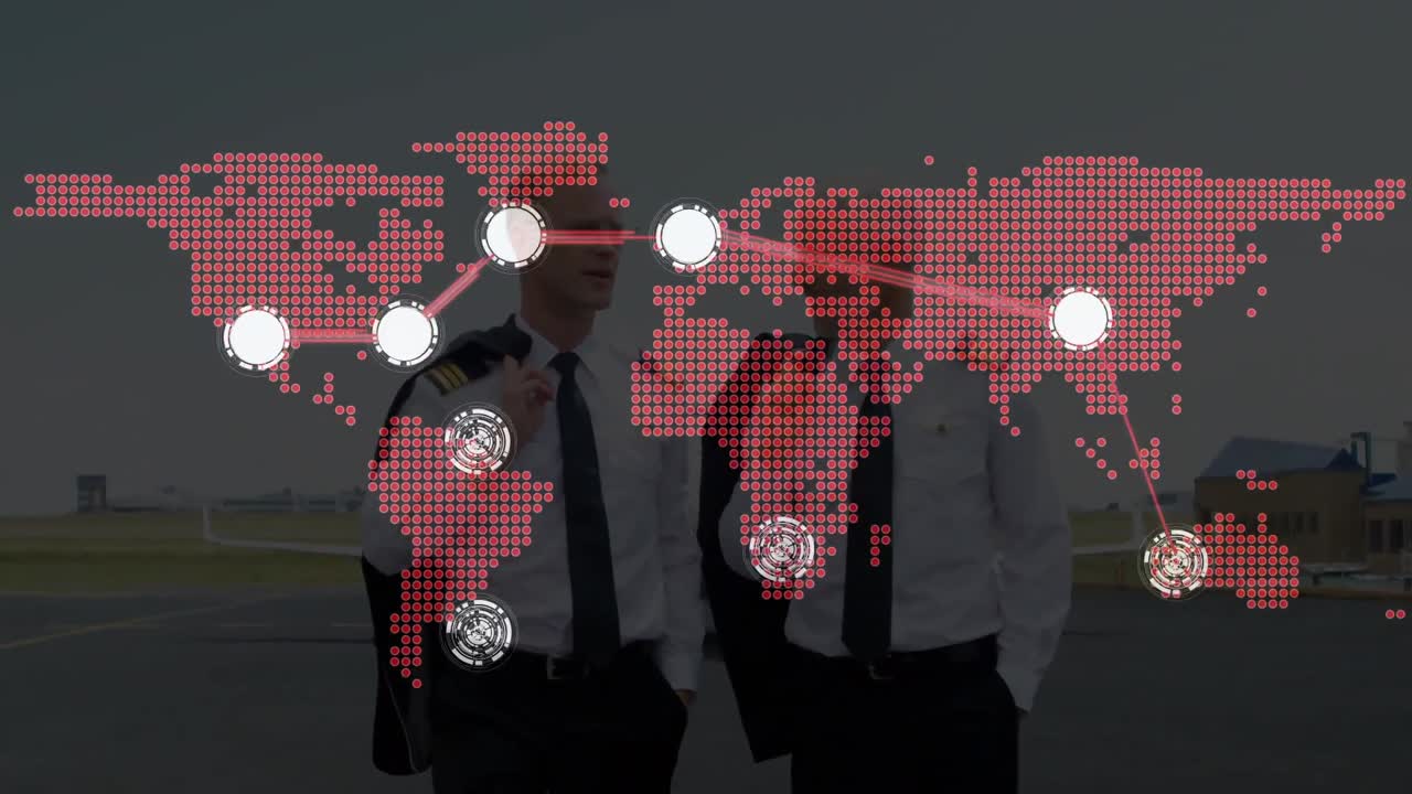 Premium stock video - Animation of network of connections over world ...