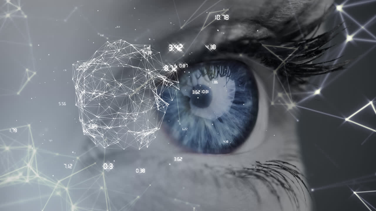 primo piano dell'occhio blu