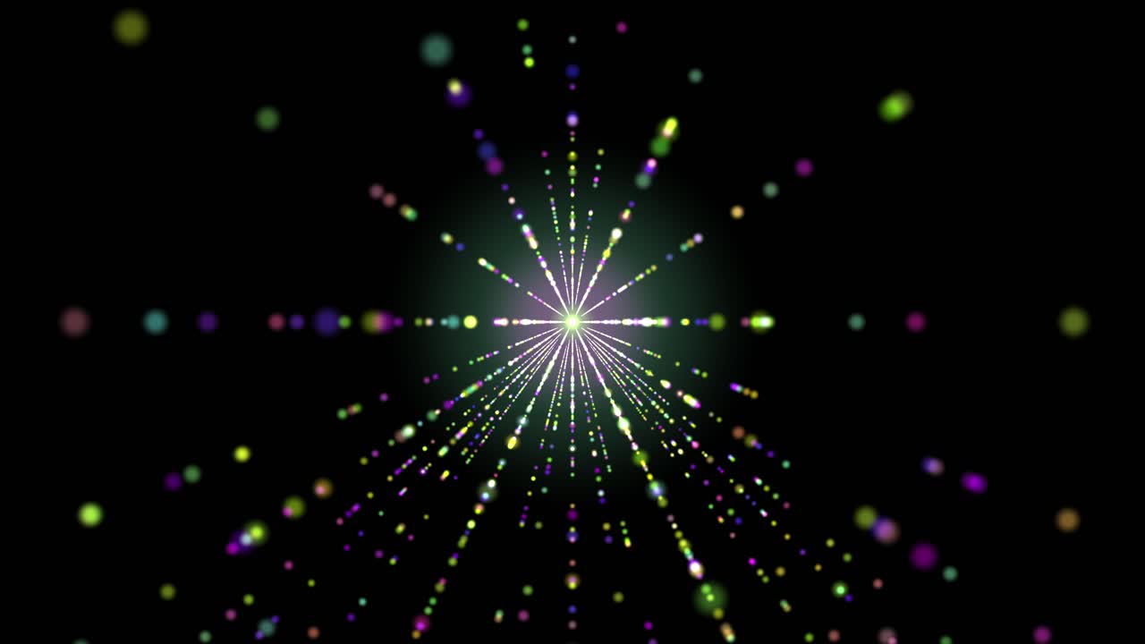 추상 네온 애니메이션 입자 비디오 루프 배경 4k 해상도 구성