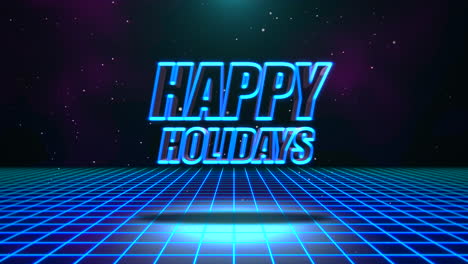 Happy-Holidays-with-neon-blue-grid-in-galaxy-in-90s-style