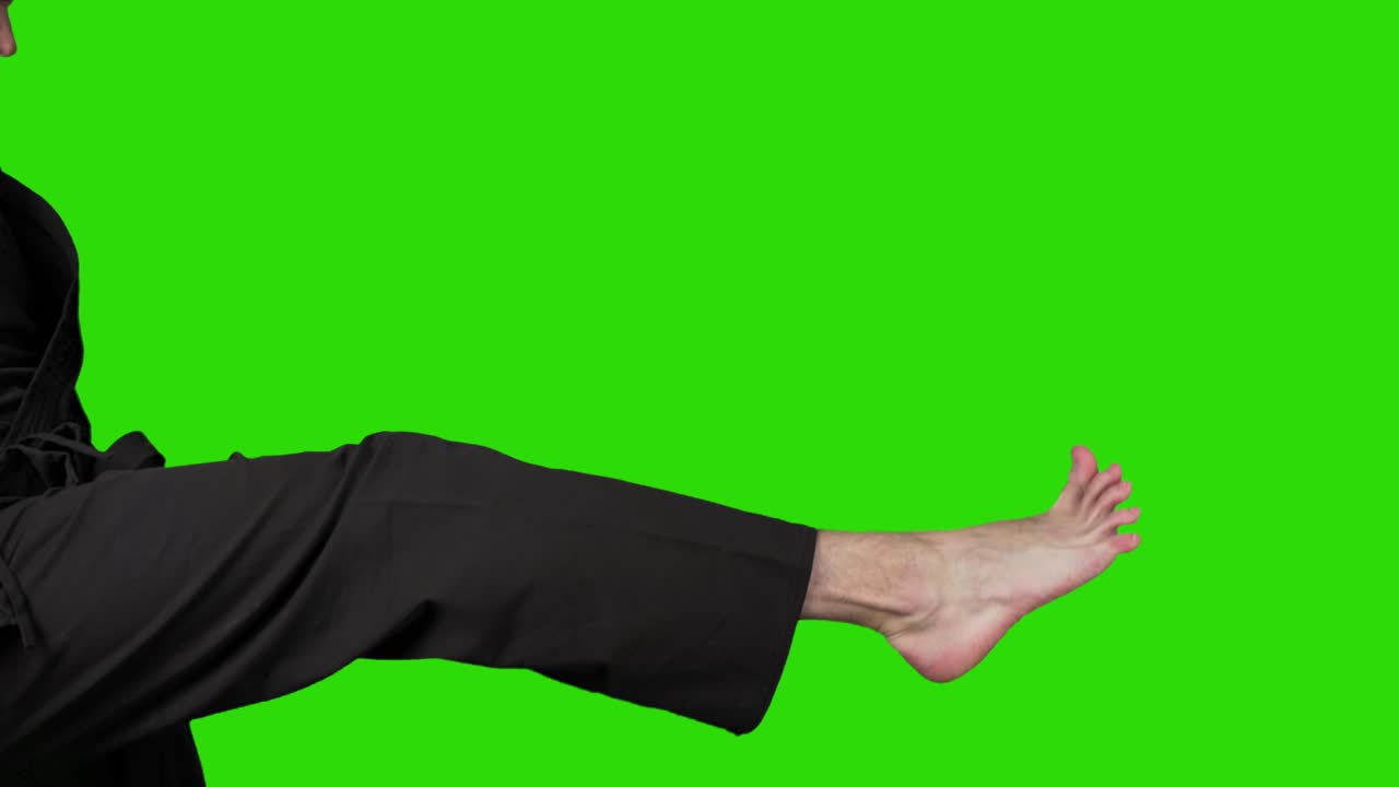 고립된 배경에서 는 사람의 다리를 는