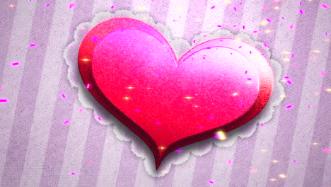 Animation-closeup-motion-romantic-heart-on-Valentines-day