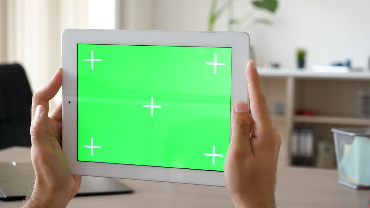 Tablet with Green Screen Mockup