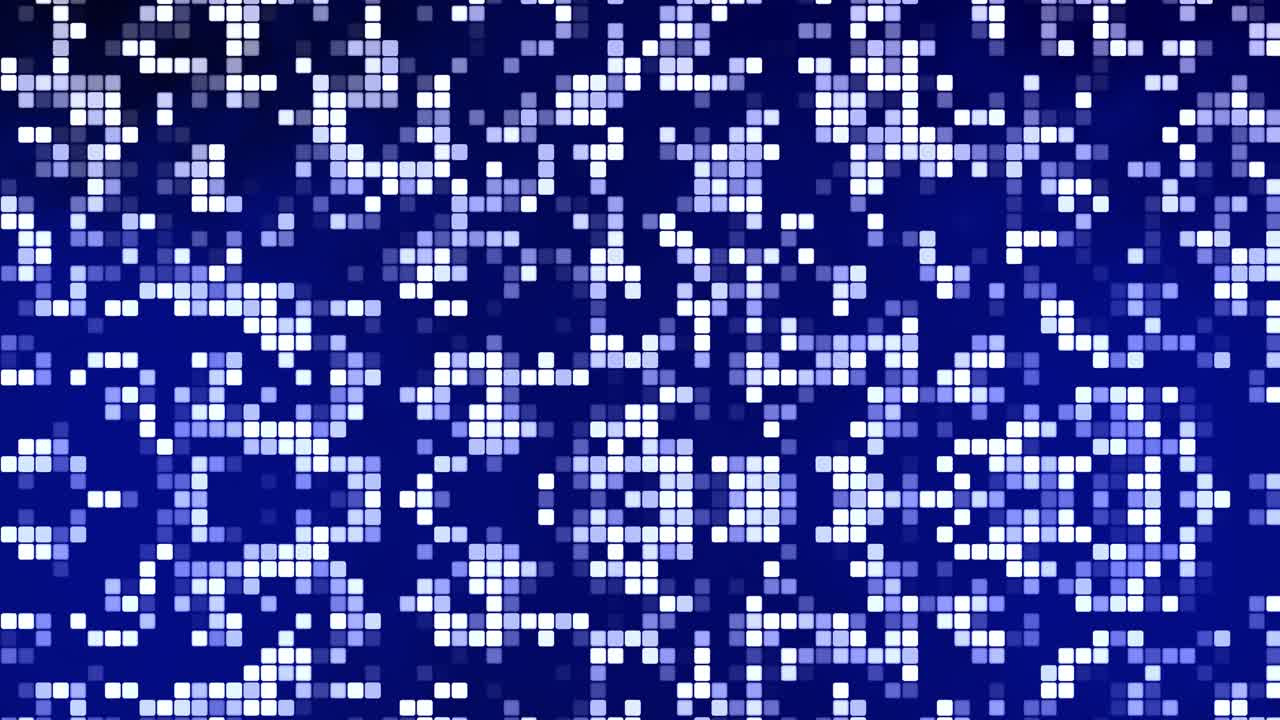 Animated blue and white Digital Square looped technology Background appears and disappears, looped