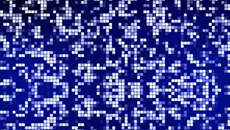 animated blue and white digital square looped technology background appears and disappears, looped