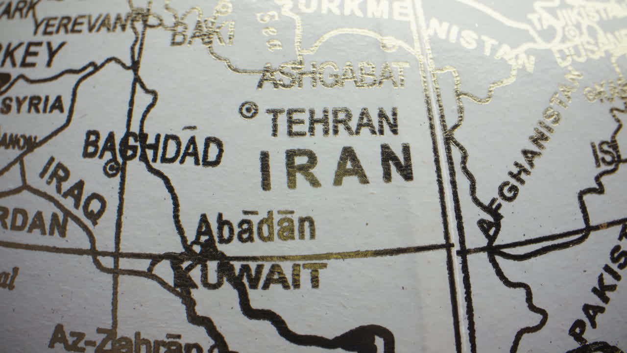 Globe featuring Iran and surrounding countries