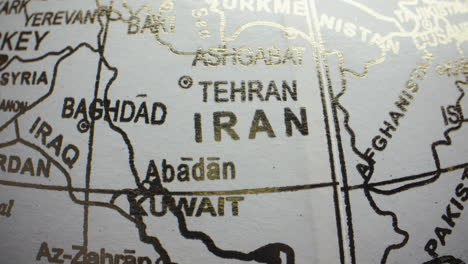 globe featuring iran and surrounding countries