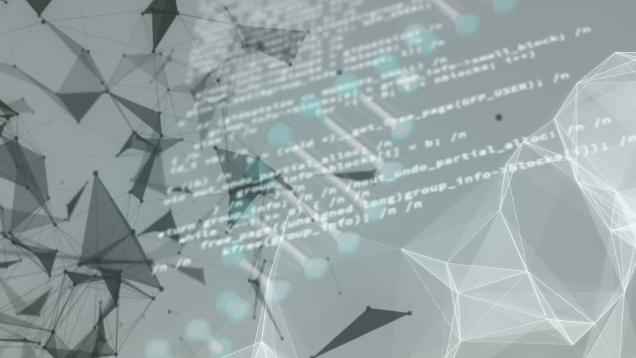 연결 네트워크와 함께 dna 스트랜드의 애니메이션