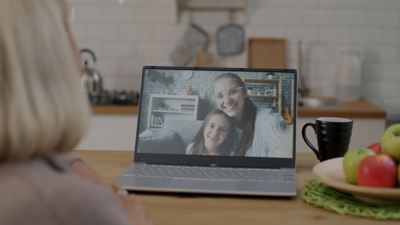 Grandmother Video Calling Grandchildren