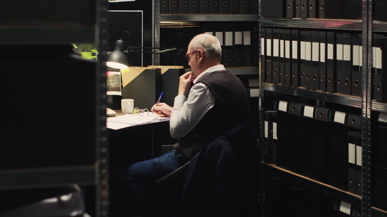 Office workers and files