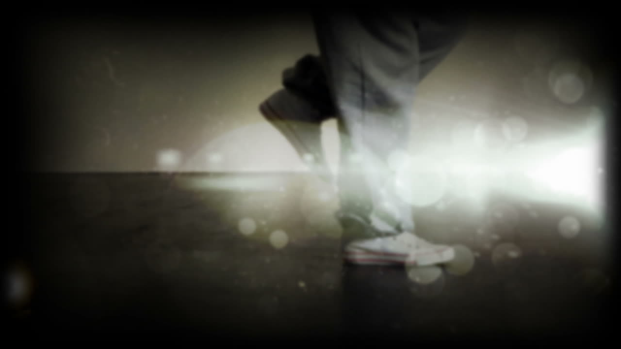 예쁜 금발과 함께 브레이크 댄스 몬테이지