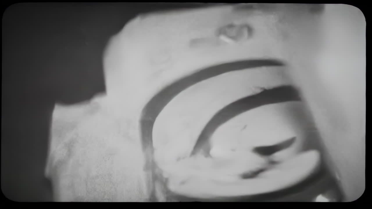 Vintage Black and White Image of a Surprised Person